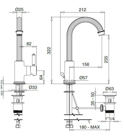 Смеситель для раковины CEZARES OLIMP-LSM2