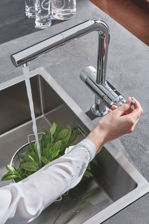 Смеситель для кухни GROHE Blue Pure Minta с функцией фильтрации, хром (119706)
