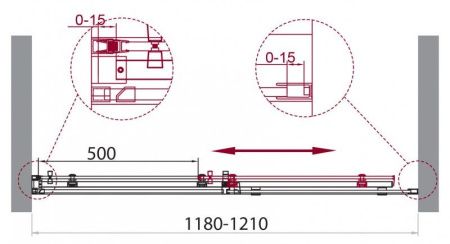 Душевая дверь BelBagno ACQUA-BF-1-130-C-Cr Душевая дверь BelBagno ACQUA-BF-1-130-C-Cr