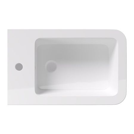 Биде, Alice, Hide, тип установки-подвесной, ширина, мм-350, глубина, мм-550, высота, мм-285, форма чаши-прямоугольная, отверстия для смесителя-1, материал-керамика, вид грязеотталкивающего покрытия-Aliglaze+, крепления в комплекте, без сливного механизма,, артикул 31220101SET