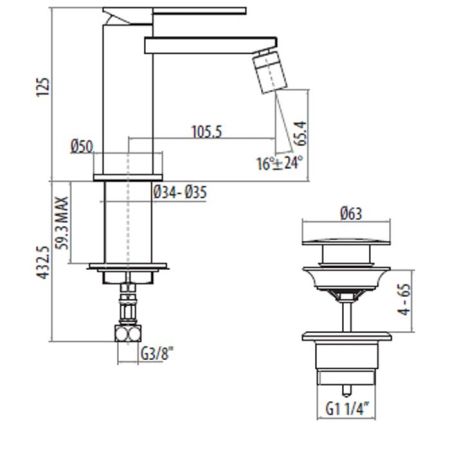 Gattoni Color Смеситель  для биде цвет хром, артикул 8050/80CO