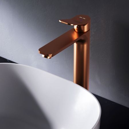 F85A92044 X-Joy, смеситель д/умывальника высокий, роз. золото, артикул F85A92044