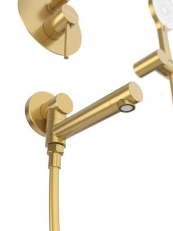 RELAX-VDSET-01 Душевой комплект встраиваемый с изливом (смеситель встраиваемый, верхний душ, ручной душ со шлангом, штуцер с держателем), хром, артикул RELAX-VDSET-01