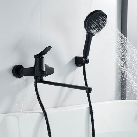 Смеситель для ванны Shevanik S6222H, черный, артикул S6222H