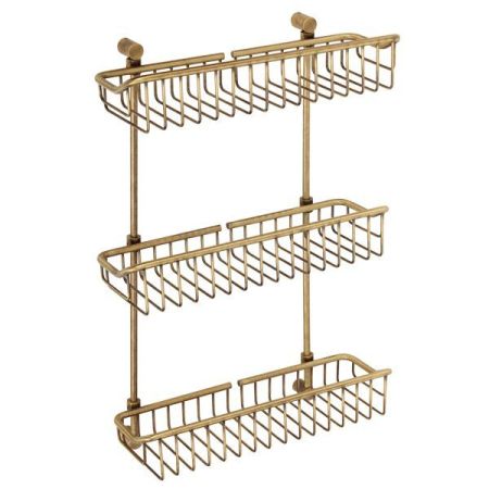 COMPLEMENTI Решетка большая тройная L40xP15xH60 см., бронза, артикул 22022