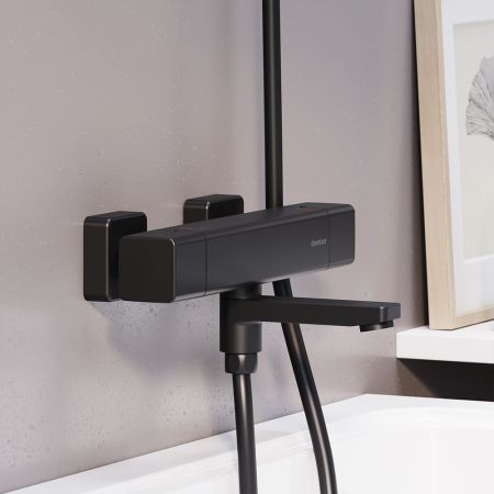 533000300 Gala термостатный смеситель для ванны - душа, чёрный, артикул 533000300