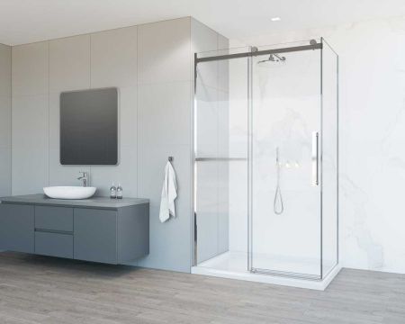 Душевые уголки Vincea Душевой уголок Como Soft VSR-1CS1013CL, 1300*1000, хром, стекло прозрачное, , шт, артикул VSR-1CS1013CL