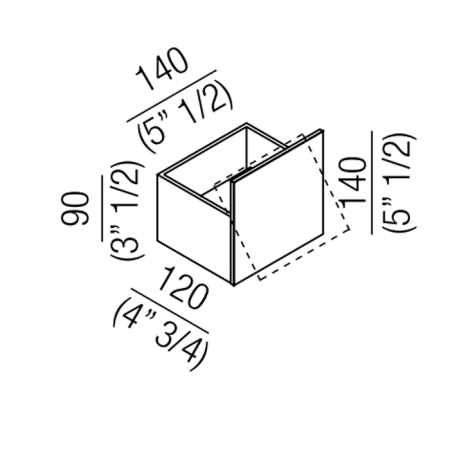 Agape Sen Держатель т.б, 14см, цвет: черный, артикул ASEN0972N
