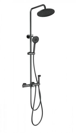 Душевая система с техническим душем и термостатом WONZON & WOGHAND, Темный графит (WW-B3097-A-BGG), артикул WW-B3097-A-BGG