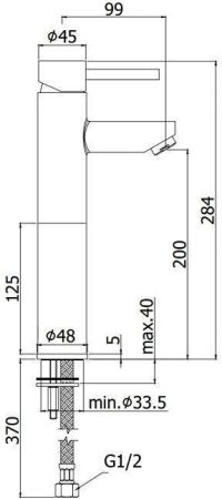 Смеситель для раковины Paffoni Stick SK071HCR105, артикул SK071HCR120