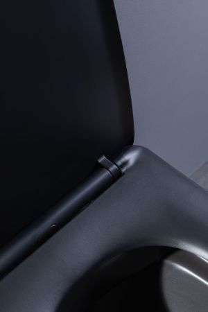 Унитаз подвесной Aquanet Rimless Tavr-W BL-103N-WHT black черный матовый