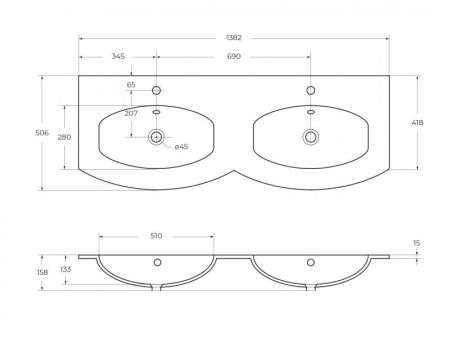 Мебель для ванной CEZARES VAGUE 138, артикул 44323
