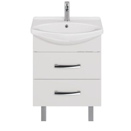 Тумба с раковиной подвесная/напольная Dreja Alda 65 см, белый, артикул 99-0404-com