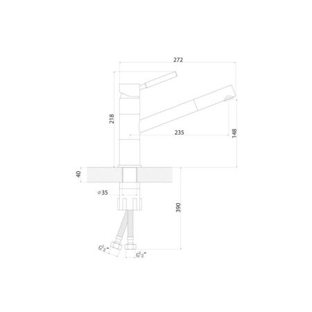 Смеситель для кухни Florentina ФИТА 313.18L.1223.302, антрацит, артикул 313.18L.1223.302