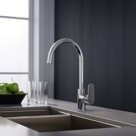 Смеситель для кухни AQUATEK AQ1282CR ОБЕРОН, артикул AQ1282CR