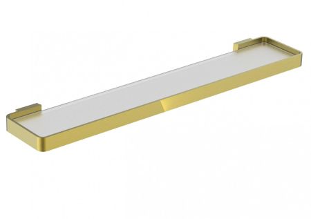 Стеклянная полка для ванной WONZON & WOGHAND, Брашированное золото (WW-8327A-BG), артикул WW-8327A-BG