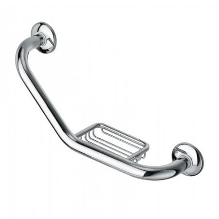 Bongio Hotelerie Поручень для ванны с мыльницей, 400x210 мм, цвет хром