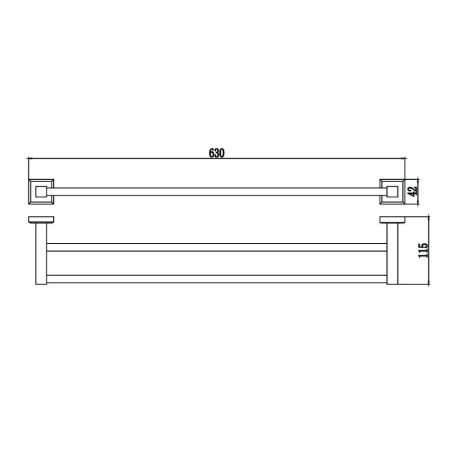 Полотенцедержатель Savol S-609548, хром, артикул S-609548