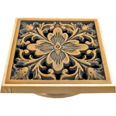 Решетка для трапа Bronze de Luxe Цветок 10x10 21975 Бронза, артикул 21975