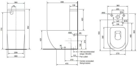 Бачок для унитаза Aquanet ZV-2-C2 белый