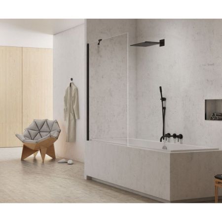 Шторка для ванны NEW TRENDY NEW MODUS 80 см EXK-0292 (черный), артикул EXK-0292