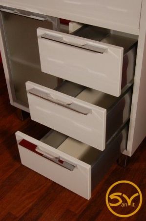 Тумба с раковиной SanVit Новелла Lux 90 knoveln090 в цвете Ral Красный глянец