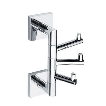 Крючок тройной Beta высокий поворотный 55x190x135мм, хром