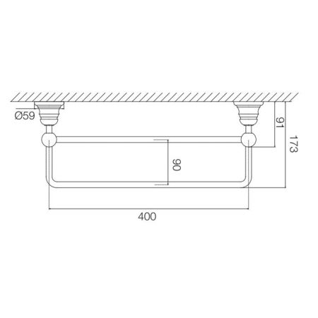 FIMA|Carlo Frattini Victory Полотенцедержатель 400 мм., двойной, цвет хром