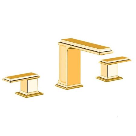 Gessi Eleganza Смеситель для раковины на 3 отверстия, без донного клапана, цвет: золото, артикул 46011#080