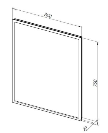 Зеркало Aquanet Оптима 60 белый матовый, артикул 00288963