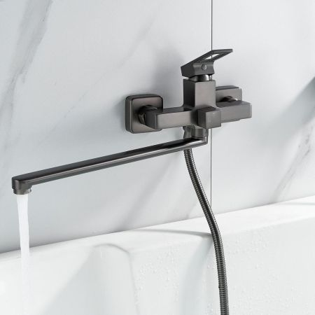 Смеситель для ванны Raffine F2296T, оружейная сталь, артикул F2296T