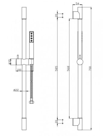 Душевой гарнитур BelBagno UNO UNO-SAL-NERO, артикул UNO-SAL-NERO