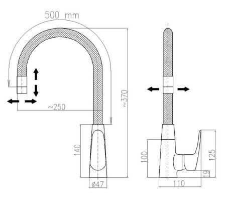 Смеситель для кухни Rav Slezak Amur AM719.5/10B