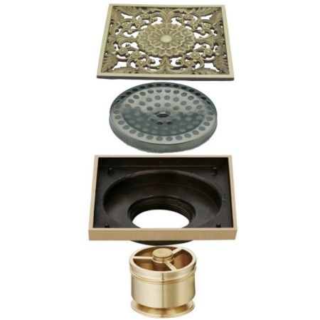 Трап для душа Veragio Canyon VR.CAN-2065.BR с решеткой Бронза, артикул VR.CAN-2065.BR