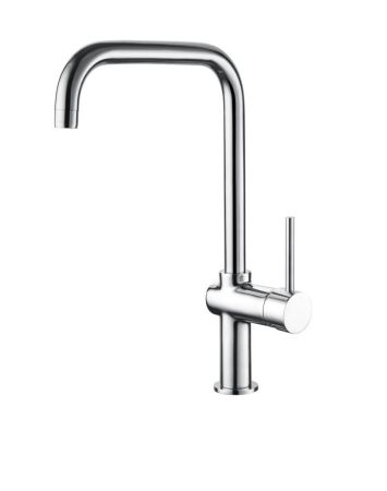 AQG METROPOL F, смеситель для кухни с загнутым,круглым поворотным изливом цвет, хром
