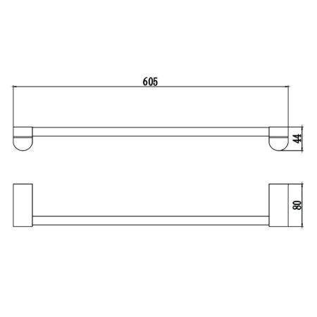 Полотенцедержатель Savol S-607324, хром, артикул S-607324