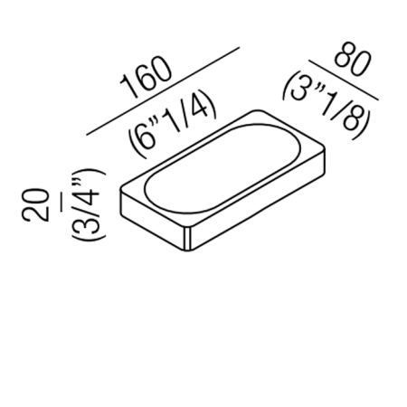 Agape Surf Мыльница, настольный, цвет: белый, артикул ACOM0634Z