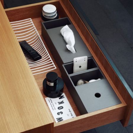 Agape Puzzle Высокий большой ящик 15.2x14.2x15 см, цвет: серый, артикул ALEG527GR