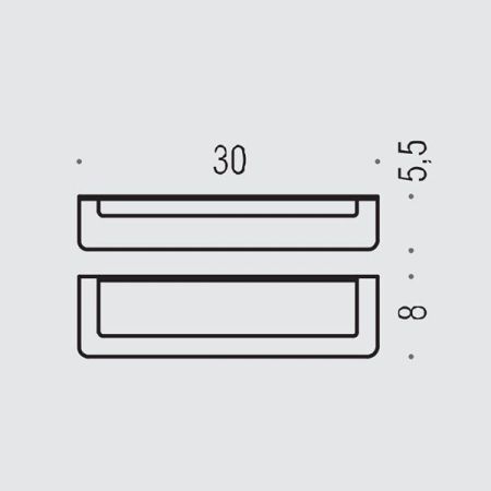 Colombo Over  Полотенцедержатель 30 см, цвет: матовая сталь, артикул B7009.SS