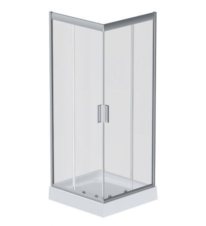 W90G-403-090MT Gem душ.ограждение 90х90 квадрат,стекло прозрачное,профиль мат. серебро, без поддона