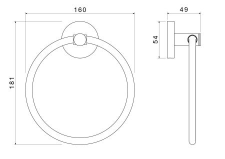 Полотенцедержатель кольцо AQUATEK, матовый черный AQ4112MB ЕВРОПА Полотенцедержатель кольцо AQUATEK, матовый черный AQ4112MB ЕВРОПА