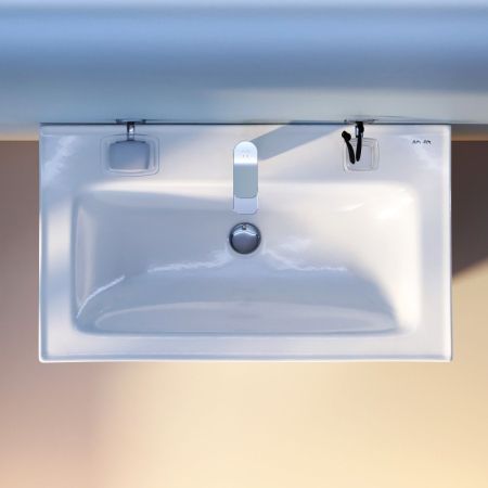 M85AWCC0802WG64 X-Joy, Раковина мебельная, керамическая, 80 см, встроенная, цвет: белый, глянец, артикул M85AWCC0802WG64