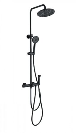 Душевая система с техническим душем и термостатом WONZON & WOGHAND, Черный матовый (WW-B3097-A-MB)