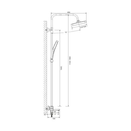 Душевая система BELZ B24658-5, брашированное золото