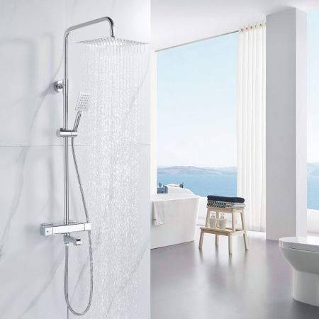 Душевая система c термостатом Shevanik S3096, хром