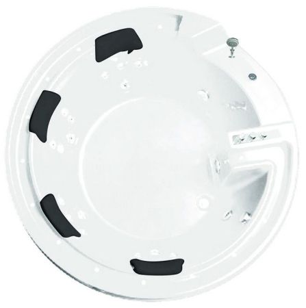Акриловая ванна Gemy G9090B 190х190 с гидромассажем, артикул G9090B