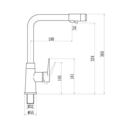 Смеситель для кухни с подключением к фильтру Savol S-L1804, хром, артикул S-L1804