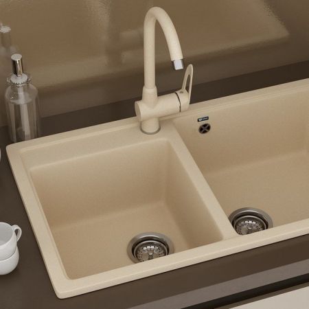 Смеситель для кухни Ulgran U-006-328, бежевый, артикул U-006-328