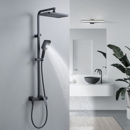 Душевая система Shevanik S4636H, черный, артикул S4636H