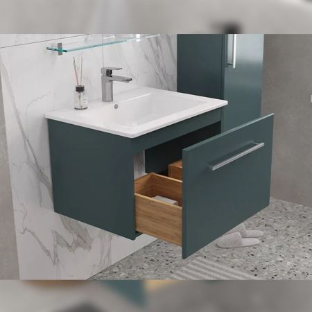 Тумба под раковину подвесная Velvex Posse tp.POS.OSK.65.1Y верде, 65 см, артикул tp.POS.OSK.65.1Y верде